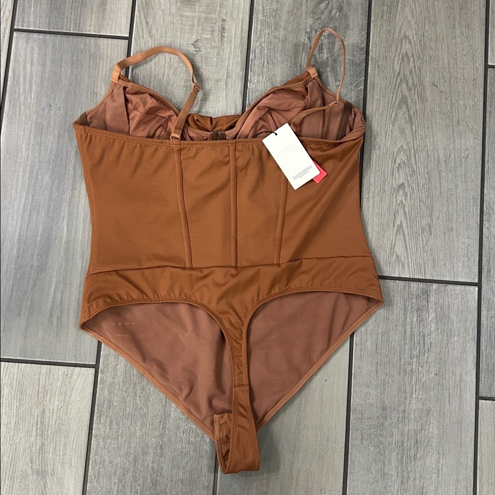 Popilush Shapewear Draped Bust Hourglass Corset Bodysuit - Picture 9 of 10